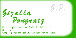 gizella pongratz business card